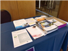 Dissemination material at the booth