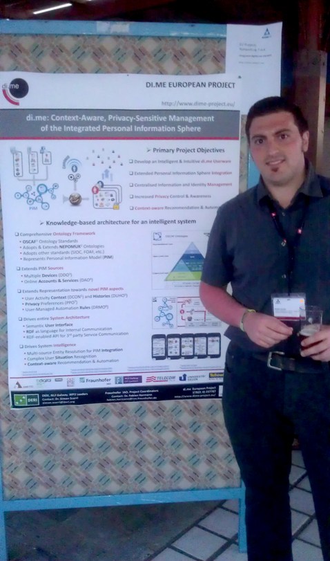 K. Cortis, DERI, at the project poster 